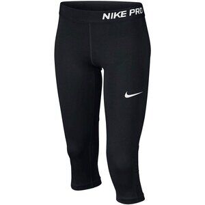 Nike Pro Dri-Fit Youth Girls Black Capri Tights, size XL
